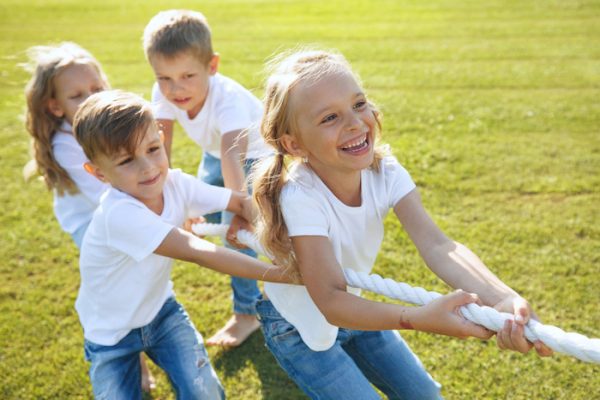 Tug of war for kids party game